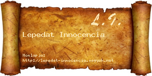 Lepedat Innocencia névjegykártya